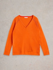 White Stuff Orange Naria Jumper - Image 5 of 6