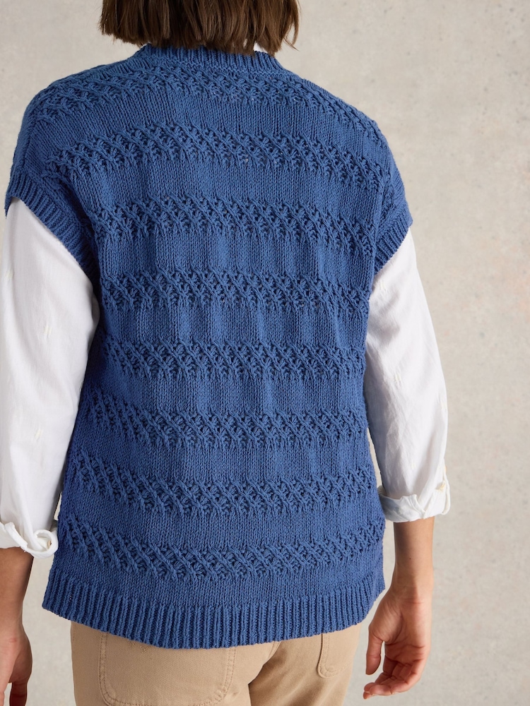 White Stuff Blue 100% Organic Cotton Tessa Tank - Image 2 of 6