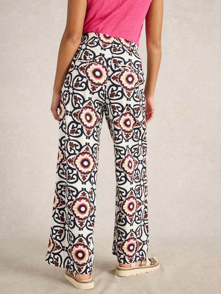 White Stuff White Lucy Linen Blend Trousers - Image 2 of 6