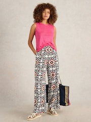 White Stuff White Lucy Linen Blend Trousers - Image 3 of 6