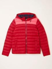 FatFace Red Garnet Colourblock Puffer Jacket - Image 1 of 1