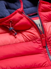 FatFace Red Garnet Colourblock Puffer Jacket - Image 6 of 6