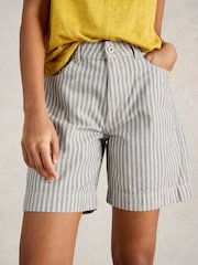 White Stuff Grey Tia Denim Shorts - Image 1 of 6