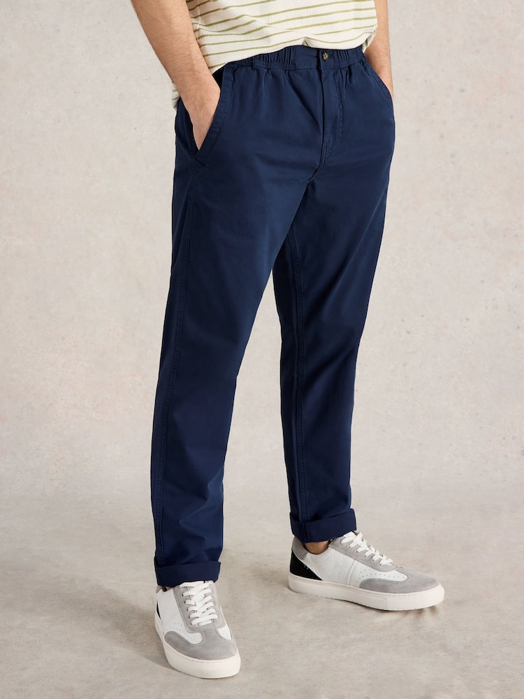 White Stuff Blue Sutton Drawstring Trousers - Image 1 of 6