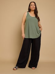 Yours Curve Green Whipstitch Swing Vest - Image 2 of 5