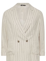 Yours Curve Natural Tailored Stripe Blazer - Image 6 of 6