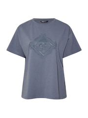 Yours Curve Grey Western Boho 100% Cotton T-Shirt - Image 5 of 5
