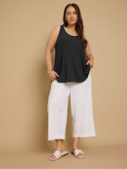Yours Curve Black Whipstitch Swing Vest - Image 2 of 5