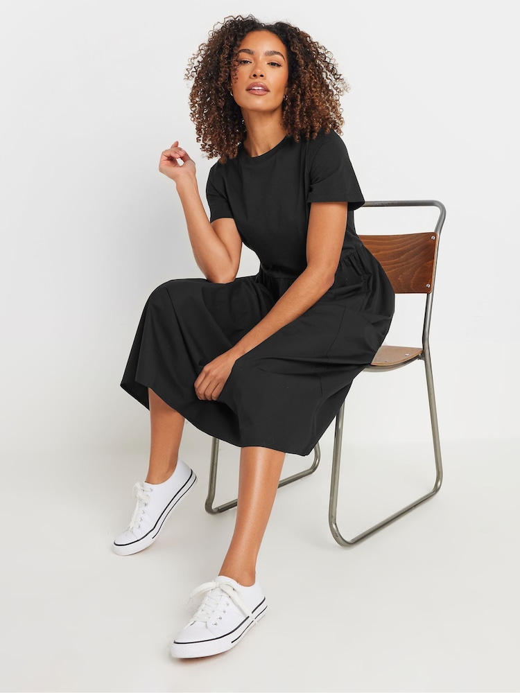 M&Co Black Short Sleeve Midi Dress - Image 2 of 5