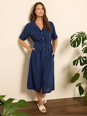 M&Co Light Blue Shirt Dress - Image 1 of 5