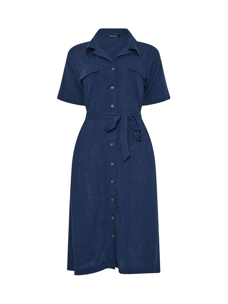 M&Co Light Blue Shirt Dress - Image 5 of 5