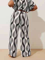Yours Curve Black Textured Co-Ord Trousers - Image 4 of 6