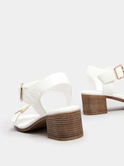 Yours Curve Chalk White Wide Fit Wide Fit Flatform Gem Sandals - Image 4 of 4