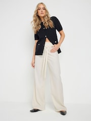 Long Tall Sally Natural Tie Waist Trousers - Image 2 of 6
