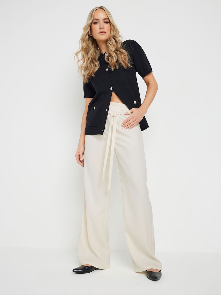 Long Tall Sally Natural Tie Waist Trousers - Image 2 of 6