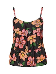 Yours Curve Black Triple Frill Tankini - Image 6 of 7
