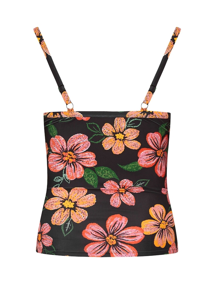 Yours Curve Black Triple Frill Tankini - Image 7 of 7