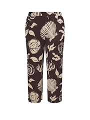 Yours Curve Brown Textured Co-Ord Trousers - Image 6 of 6