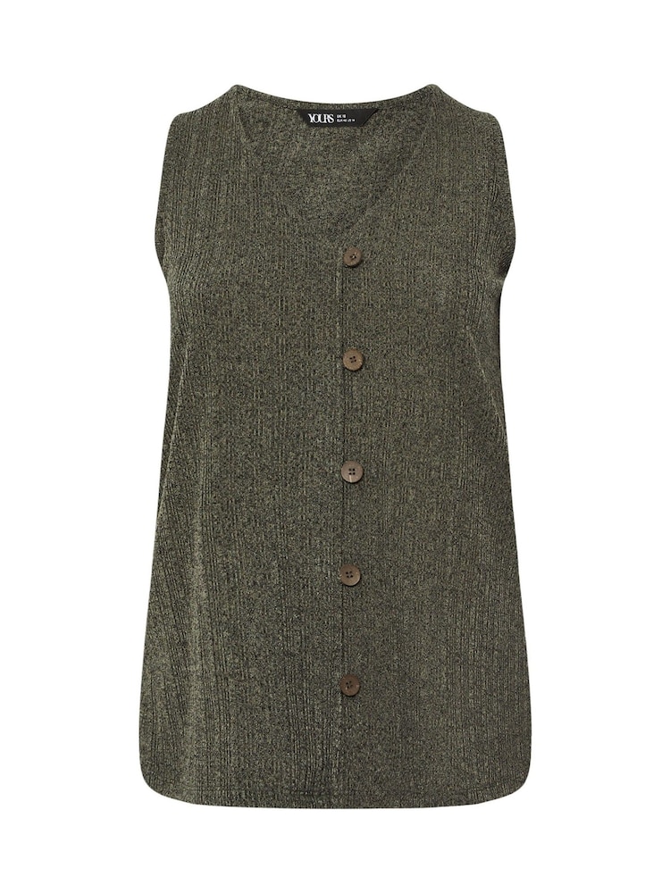 Yours Curve Green Waistcoat - Image 5 of 5