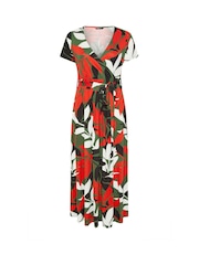 Yours Curve Charcoal Black Wrap Maxi Dress - Image 6 of 6