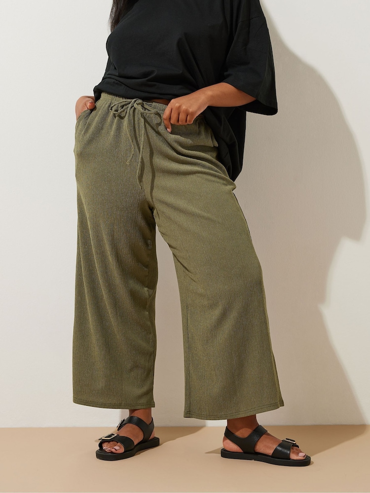 Verde - Falda pantalón con lazo en la cintura Treebark de Yours Curve - Imagen 1 de 5 Verde - Falda pantalón con lazo en la cintura Treebark de Yours Curve - Imagen 1 de 5