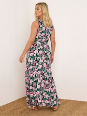 Yours Curve Black Wrap Maxi Dress - Image 4 of 5