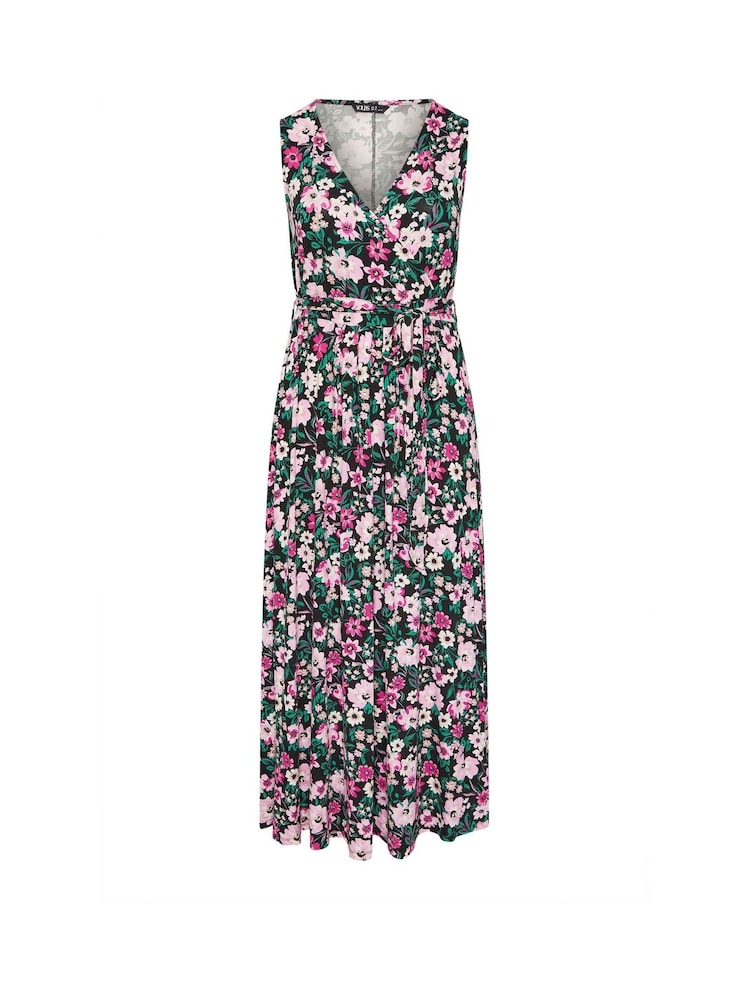 Yours Curve Black Wrap Maxi Dress - Image 5 of 5