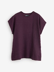 Yours Curve Purple Textured T-Shirt - Image 7 of 7