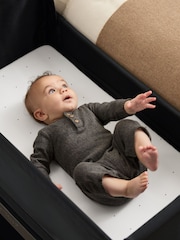 Snuz White Dot Twin Pack Crib Fitted Fitted Sheets - Image 2 of 3