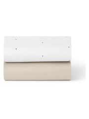 Snuz White Dot Twin Pack Crib Fitted Fitted Sheets - Image 3 of 3