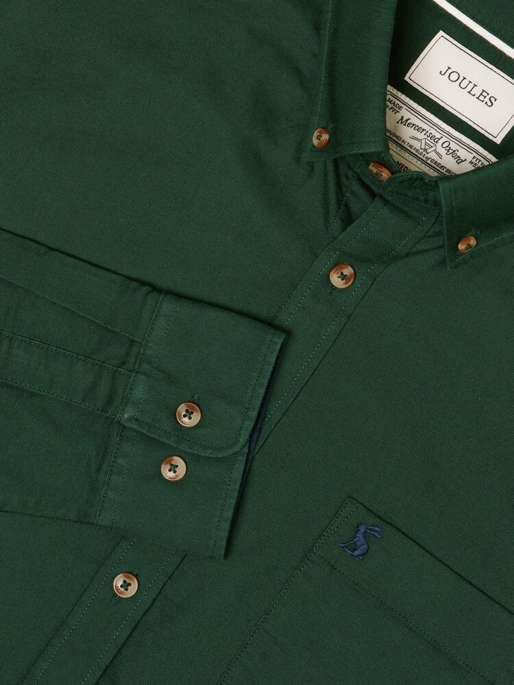 Joules Oxford Classic Fit Dark Green Long Sleeve Cotton Shirt - Image 1 of 10 Joules Oxford Classic Fit Dark Green Long Sleeve Cotton Shirt - Image 1 of 10