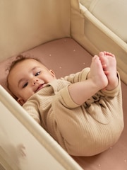Snuz Blush Dot Twin Pack Crib Fitted Fitted Sheets - Image 2 of 3