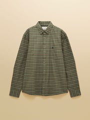 Joules Oxford Classic Fit Khaki Green Long Sleeve Cotton Shirt - Image 10 of 11