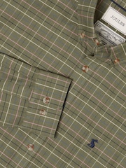 Joules Oxford Classic Fit Khaki Green Long Sleeve Cotton Shirt - Image 11 of 11