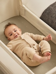 Snuz Sage Cross Twin Pack Crib Fitted Fitted Sheets - Image 2 of 3