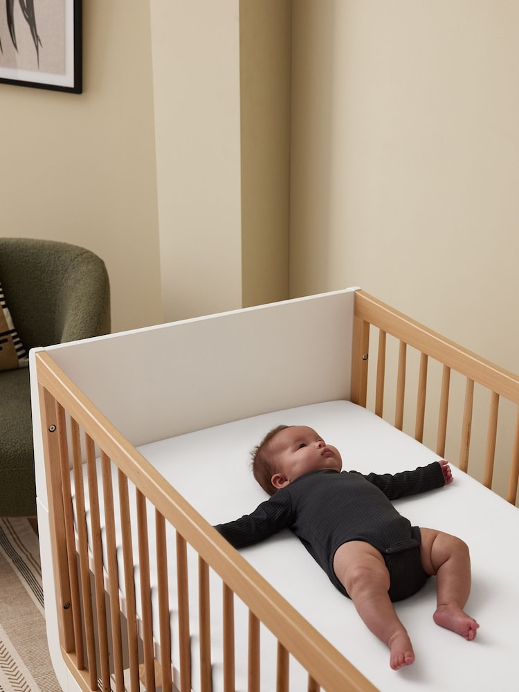 Snuz White Twin Pack Cotbed Sheets - Image 2 of 3 Snuz White Twin Pack Cotbed Sheets - Image 2 of 3