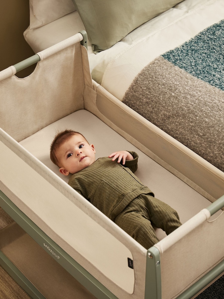 Snuz Sand Twin Pack Crib Fitted Fitted Sheets - Image 2 of 3