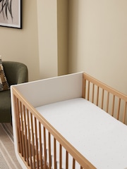 Snuz 2 Pack White Dot Cot Bed Fitted Sheets - Image 1 of 3