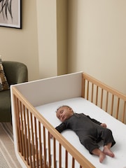 Snuz 2 Pack White Dot Cot Bed Fitted Sheets - Image 2 of 3