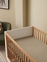 Snuz 2 Pack Sage Cross Cot Bed Fitted Sheets - Image 1 of 3