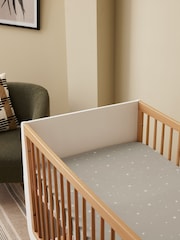 Snuz 2 Pack Grey Star Cot Bed Fitted Sheets - Image 1 of 3