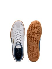 Puma White/Blue Mens Palermo Trainers - Image 4 of 6
