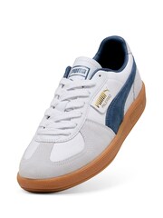 Puma White/Blue Mens Palermo Trainers - Image 5 of 6