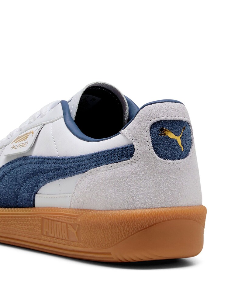 Puma White/Blue Mens Palermo Trainers - Image 6 of 6