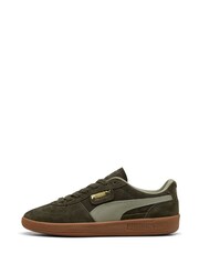 Puma Dark Green Mens Palermo Trainers - Image 3 of 6