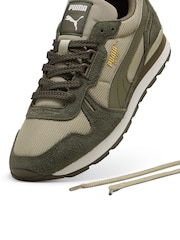 Puma Khaki Green Mens RX737 Vintage Trainers - Image 6 of 6