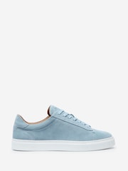 Oliver Sweeney Blue Perforated Calf Leather Cupsole Trainers - Image 1 of 5