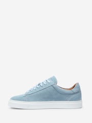 Oliver Sweeney Blue Perforated Calf Leather Cupsole Trainers - Image 2 of 5