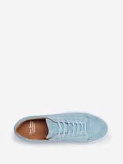 Oliver Sweeney Blue Perforated Calf Leather Cupsole Trainers - Image 4 of 5