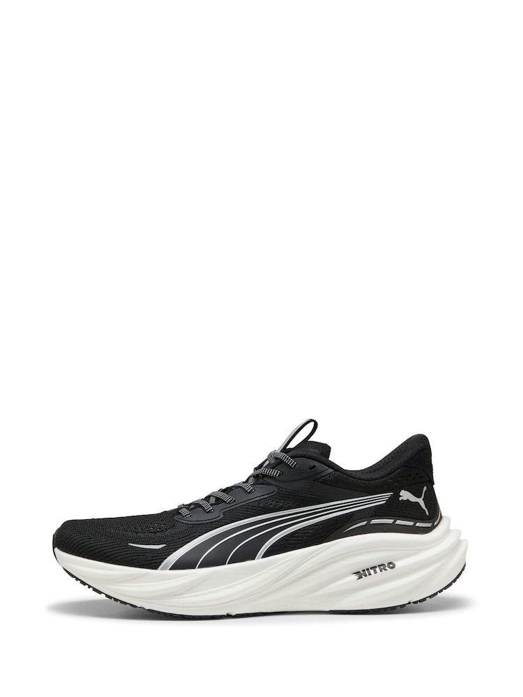 Puma Black/White Mens Magnify Nitro 3 Trainers - Image 2 of 6